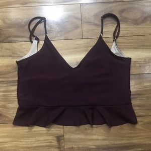 Kortnie Jeane Scoop Ruffle Bottom Top